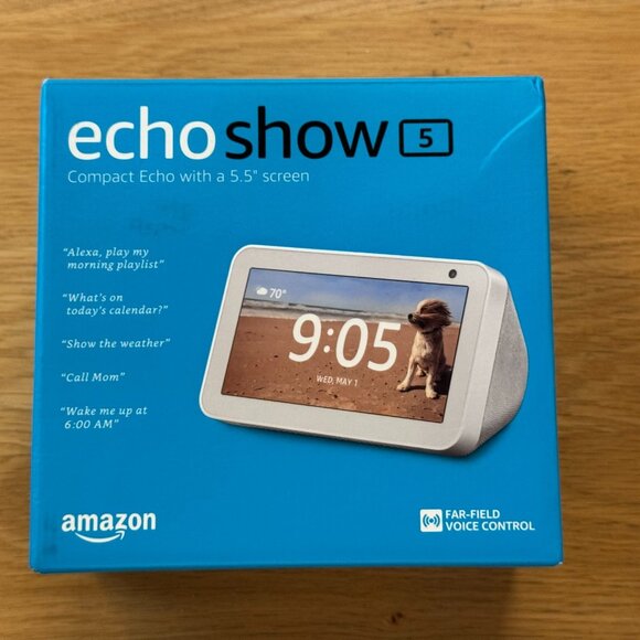 Amazon Echo Show 5 Touchscreen Compact Smart Display w/Alexa, Sandstone, 1st Gen - Picture 4 of 12